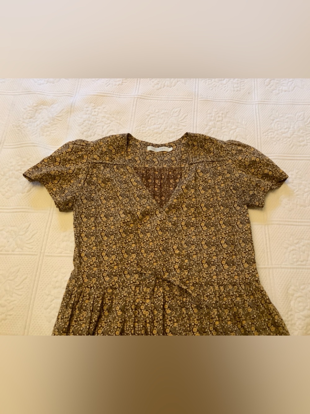 Christy Dawn The Dawn Dress Gold Floral S - Picture 6 of 10